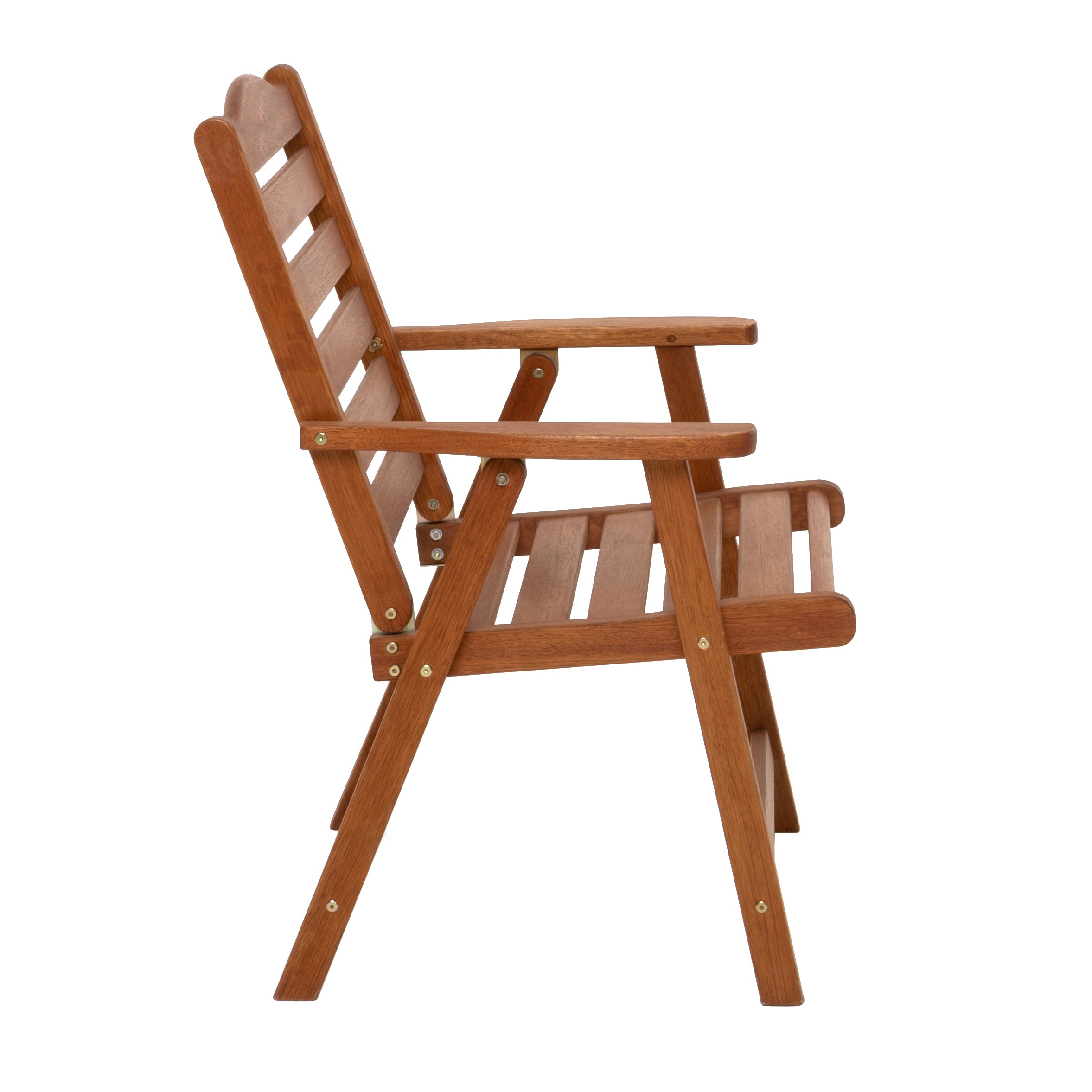 VESTIAMO CASA GIARDINO - Sedia da giardino con braccioli in legno h92,5x59,5x67 cm